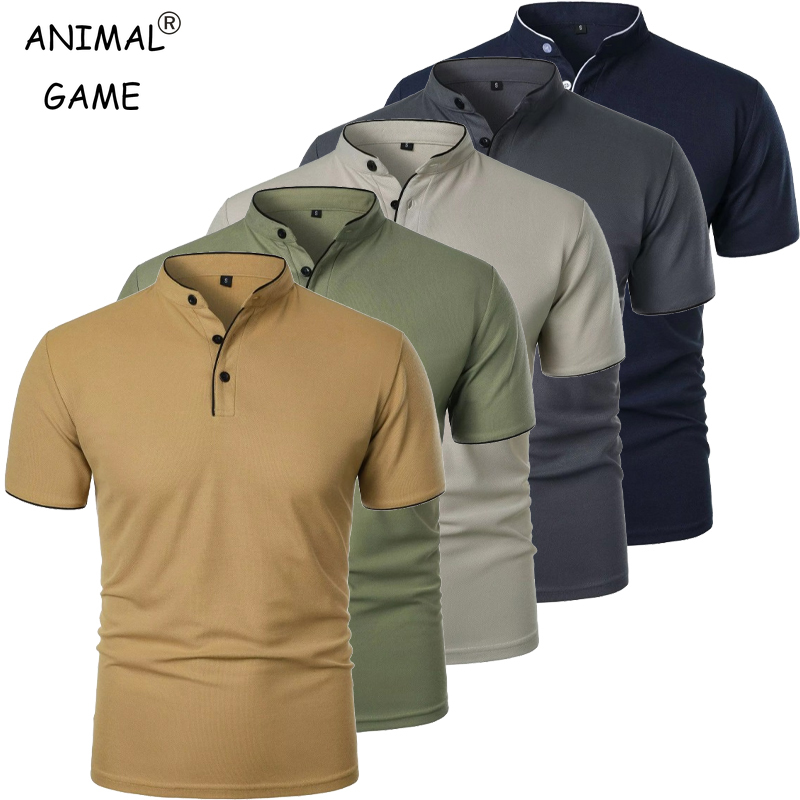 Polo Shirt Pique - New Men's Short Sleeve Collar Polo