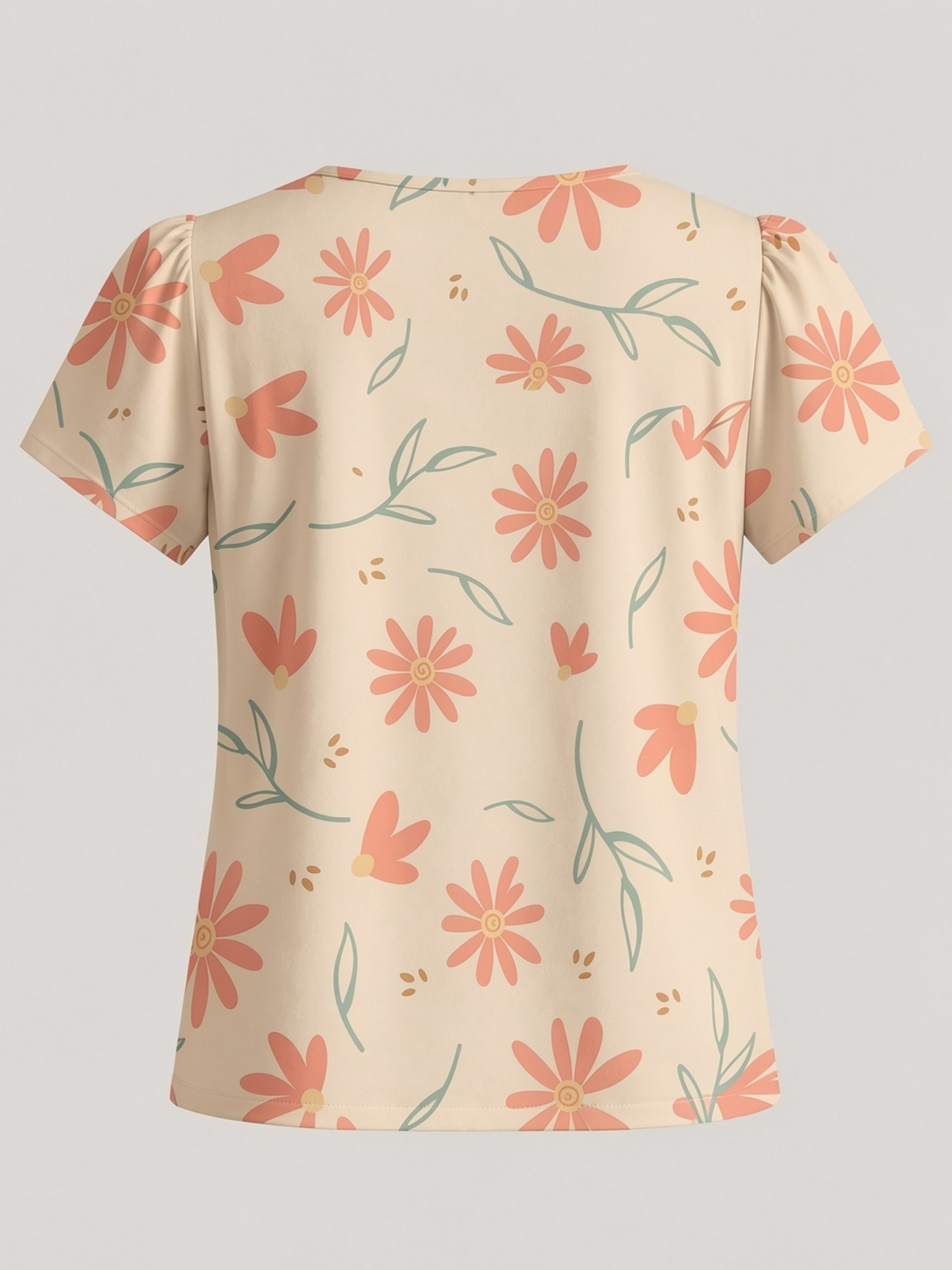 2026 New Women's Round Neck El - đánh giá và giá Resort Shirt Floral