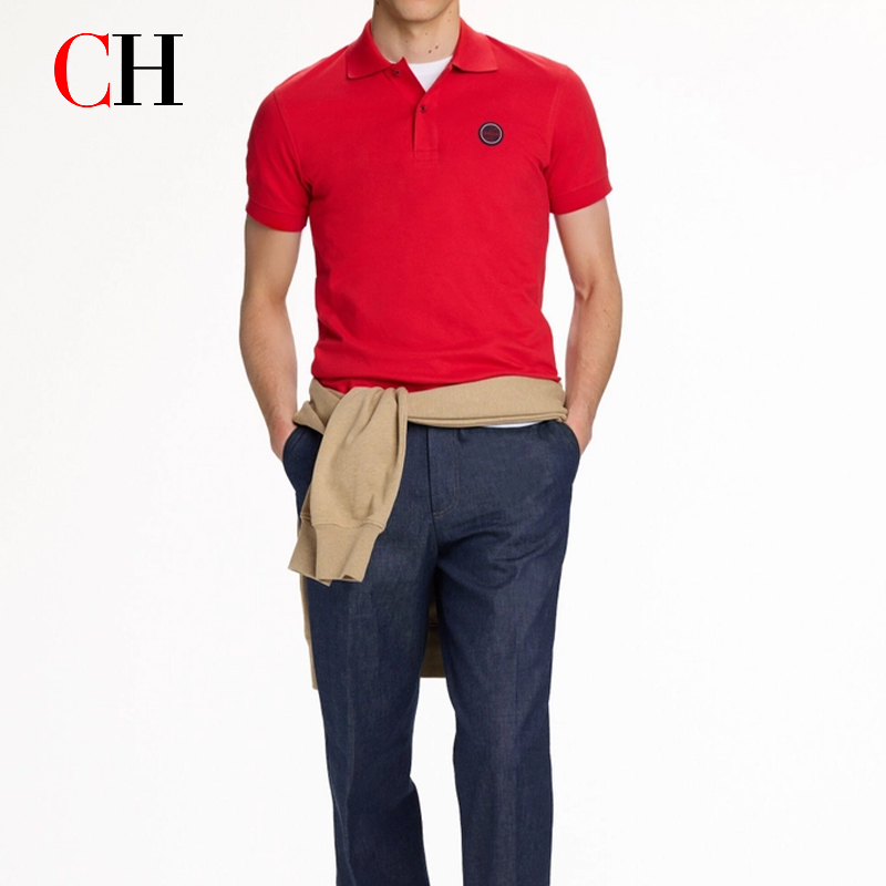 CH Red Accent Circular Rubber  - đánh giá và giá Polo Shirt Pique