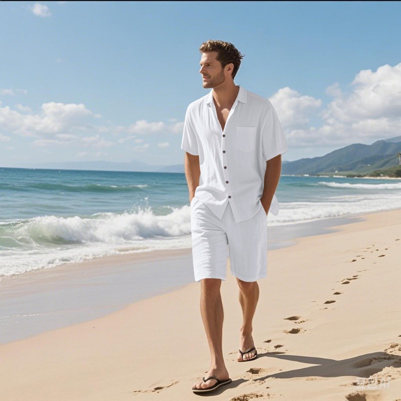 Men Linen Blend Camp Collar Sh - đánh giá và giá Shirt Camp Collar