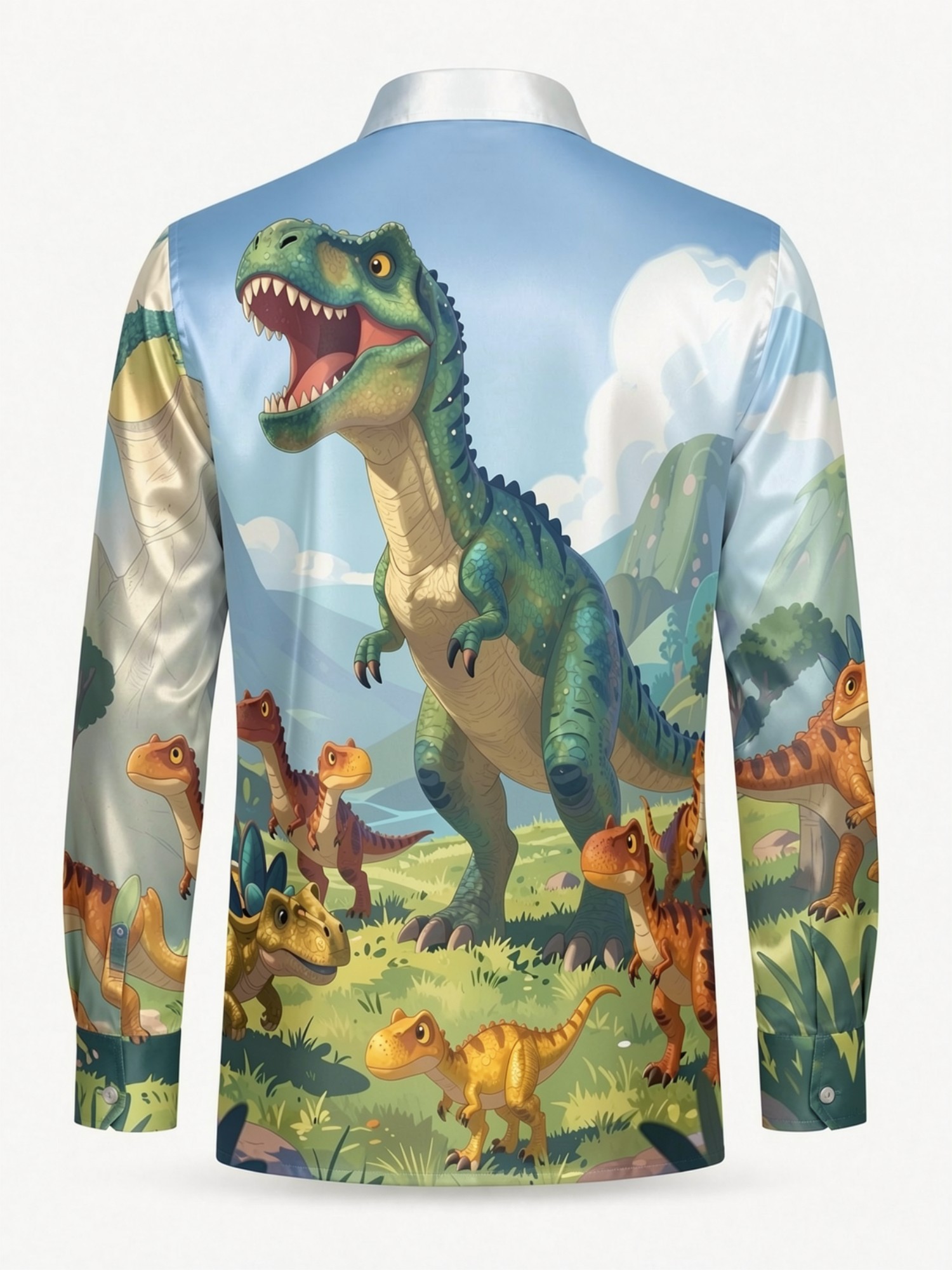 Mens Fashion Satin Long Sleeve - đánh giá và giá Resort Shirt Floral