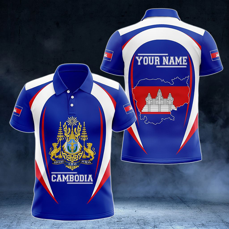 Custom Name Cambodia Flag Grap - đánh giá và giá Shirt Camp Collar
