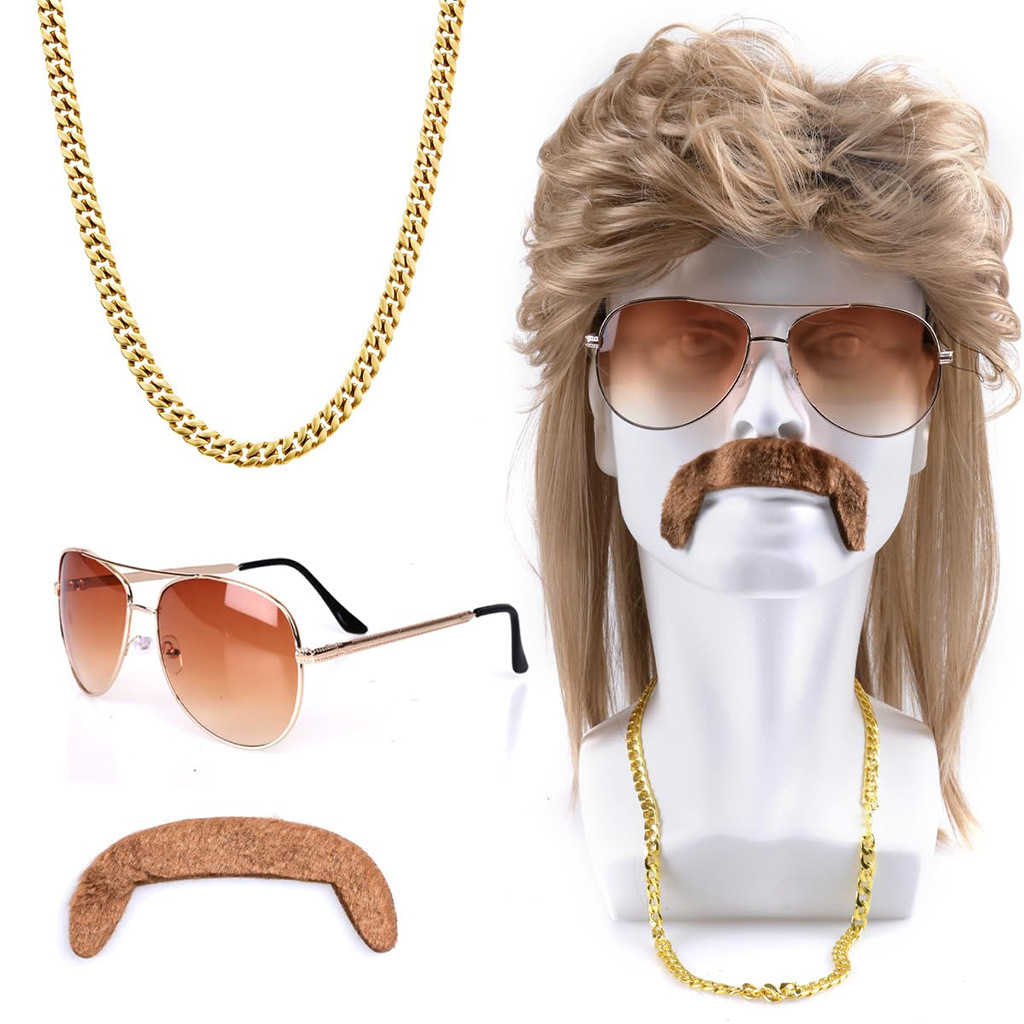 80s Disco Synthetic Wig Set Go - đánh giá và giá Sunglass Retainer Cord
