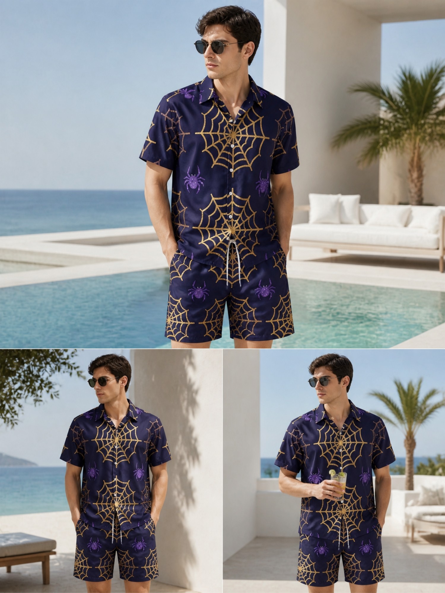 Mens Summer Short Sleeve Polo  - đánh giá và giá Resort Shirt Floral