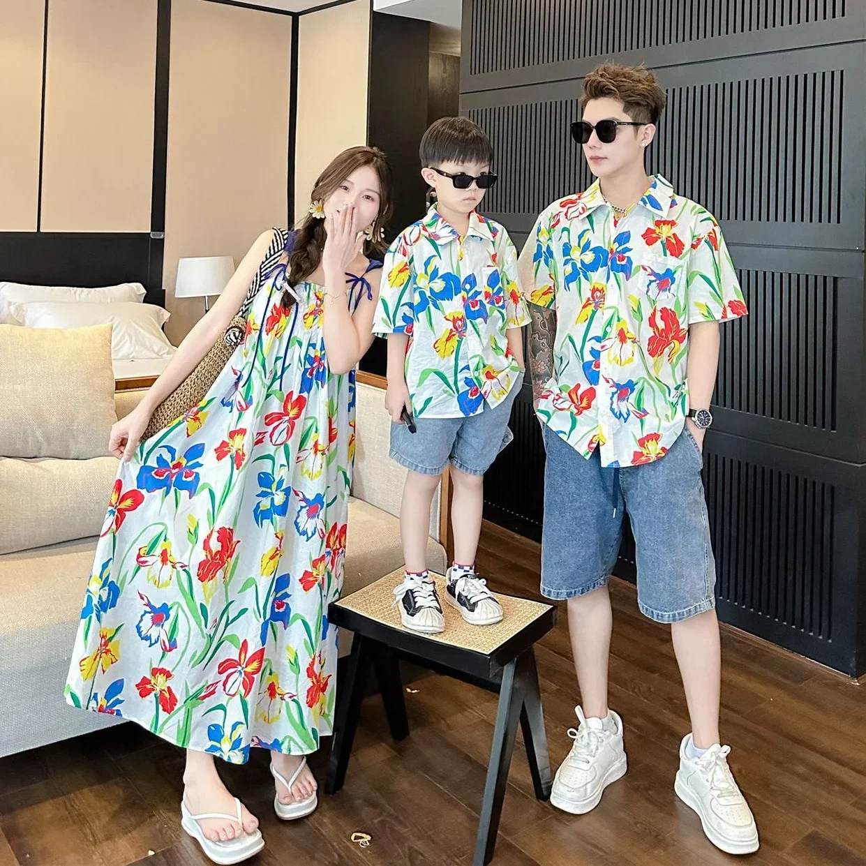VacationClothes Korean Mommy a - đánh giá và giá Resort Shirt Floral