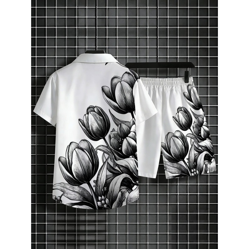 Mens White Floral Print Shirt  - đánh giá và giá Resort Shirt Floral